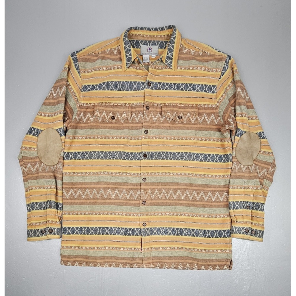 Vtg 90s The Territory Ahead Aztec Button Up Shirt Mens LT Boho Southwest Blanket